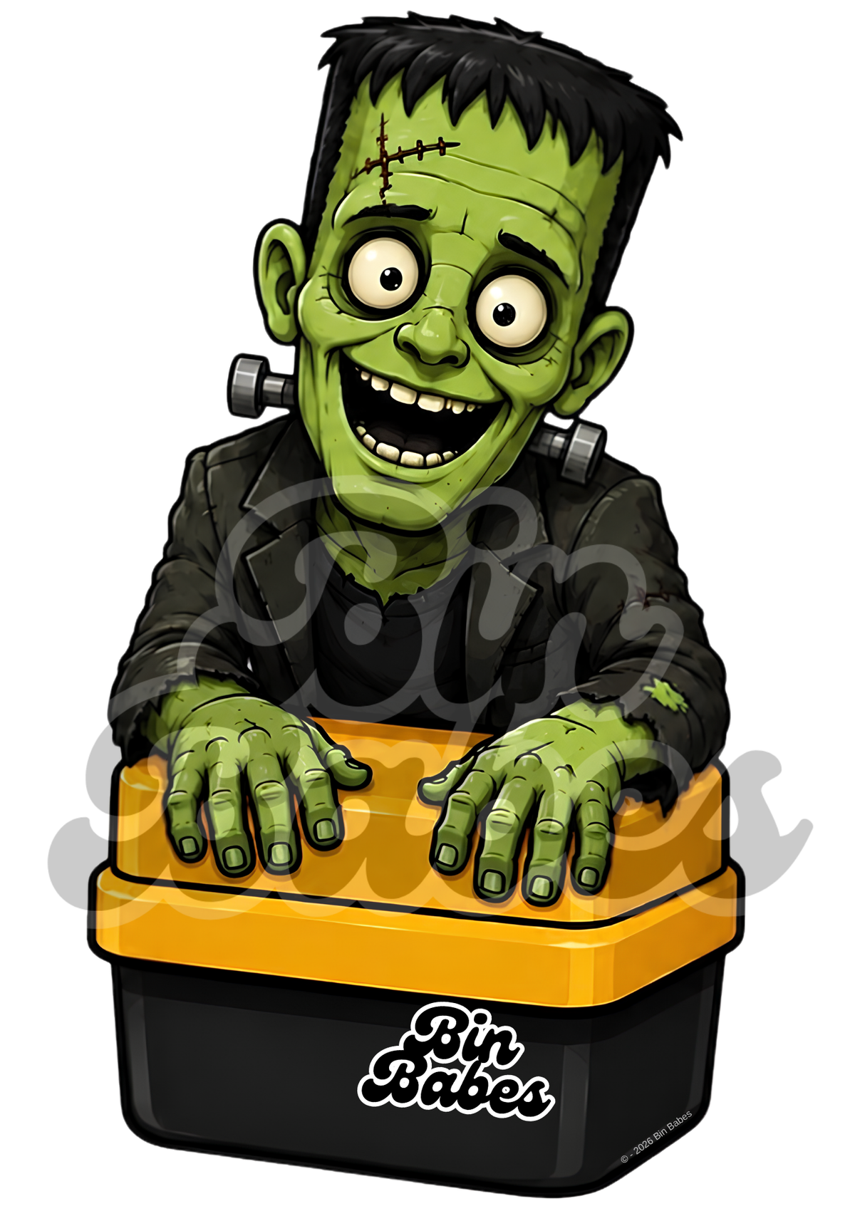 Frankenstein's Monster Bin Sticker