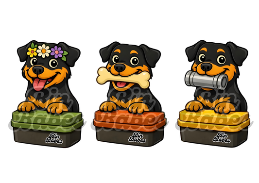Rottweiler – Bin Sticker Trio