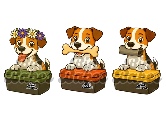 Jack Russell – Bin Sticker Trio