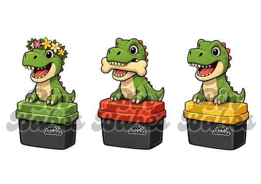 T-Rex– Bin Sticker Trio