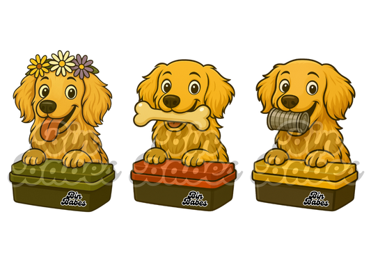 Golden Retriever Trio - Choose Your Coat Colour