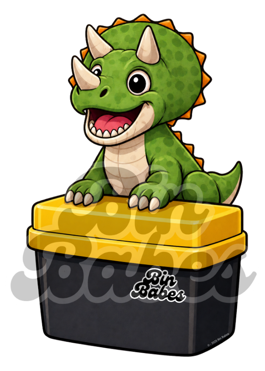 Triceratops – Yellow Bin Sticker