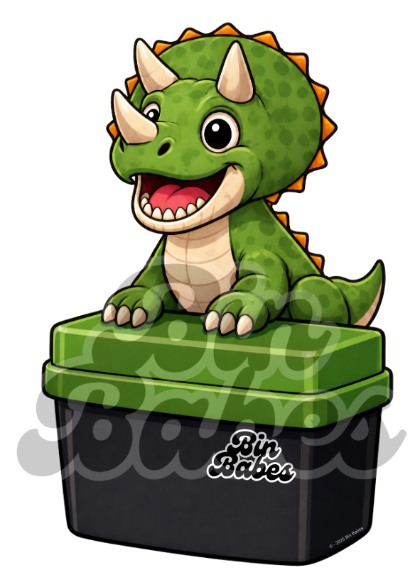 Triceratops – Green Bin Sticker