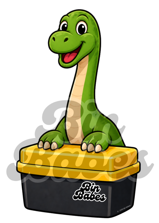 Brontosaurus – Yellow Bin Sticker