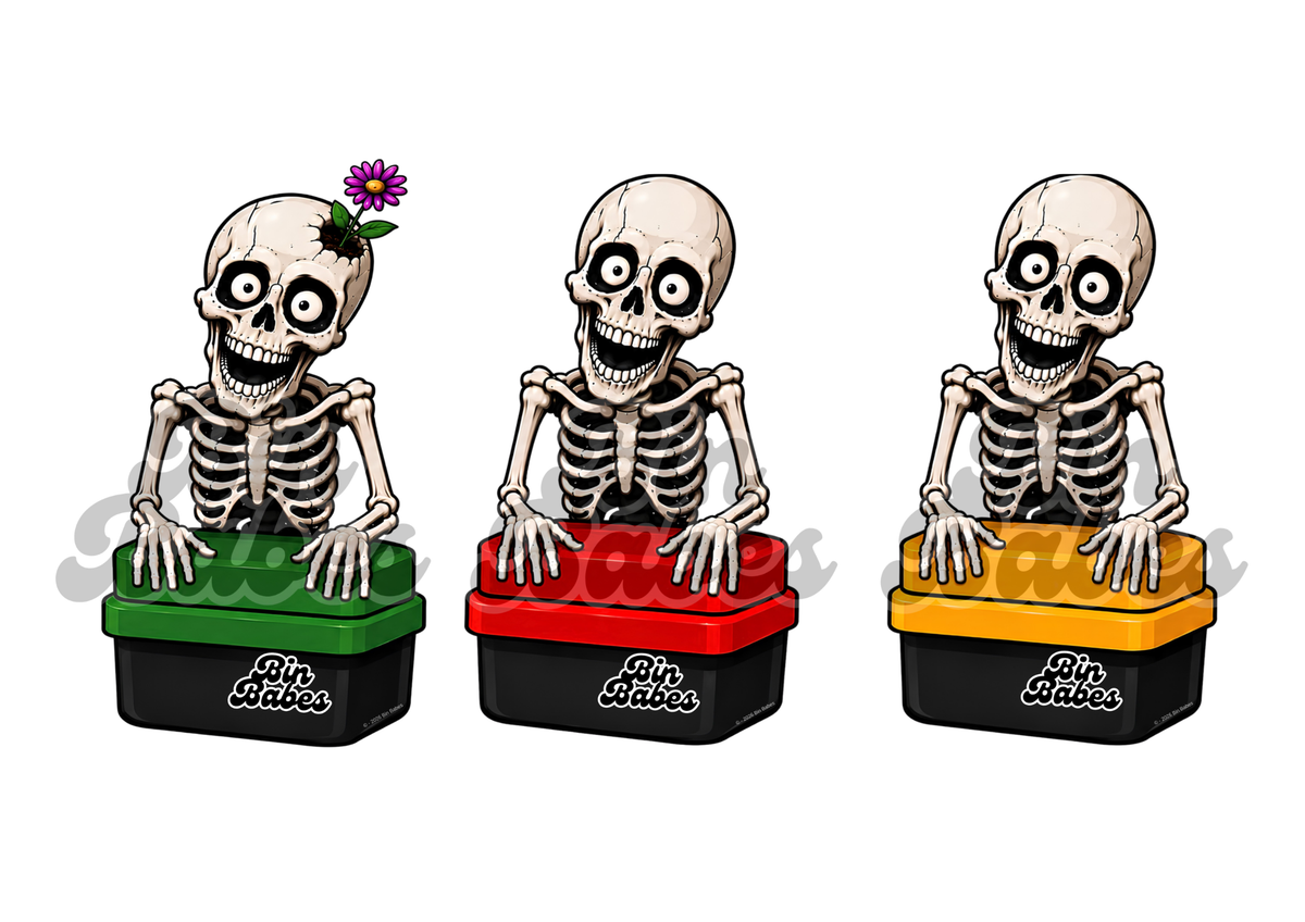 Skeleton Bin Sticker