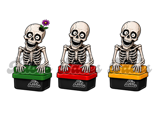 Skeleton Bin Sticker