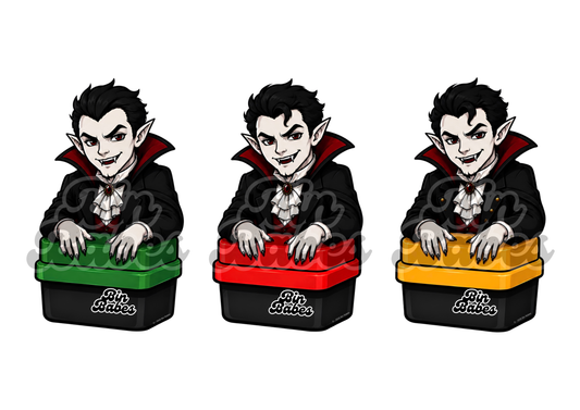 Male Vampire Bin Sticker