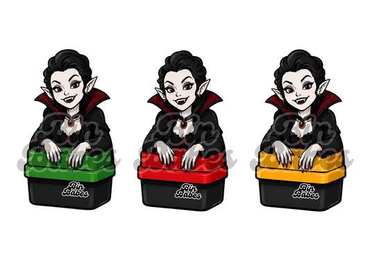 Female Vampire Bin Sticker