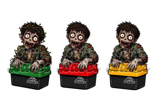 Male Zombie Bin Sticker
