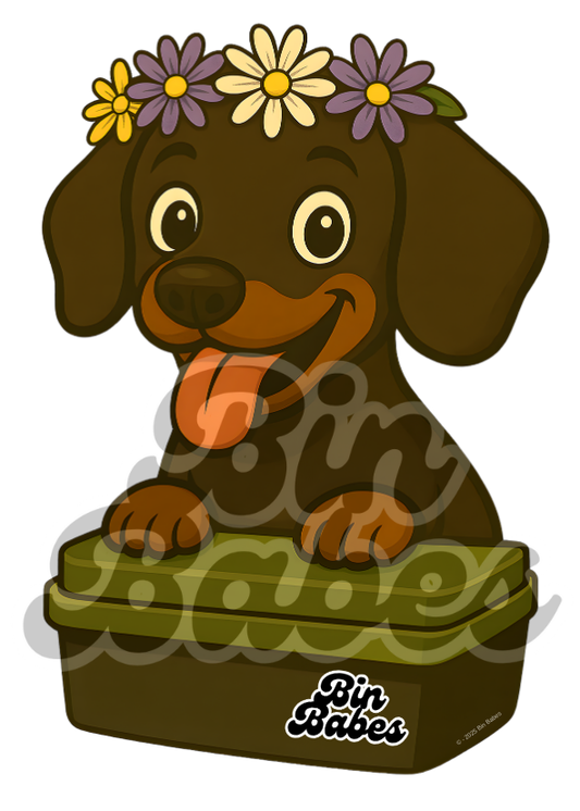 Dachshund – Green Bin Sticker