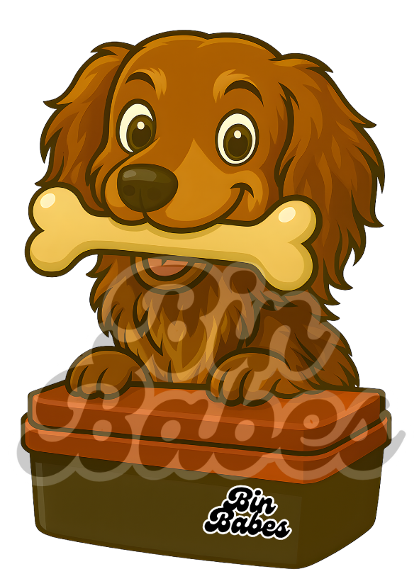 Dachshund – Red Bin Sticker - Choose Your Coat Colour