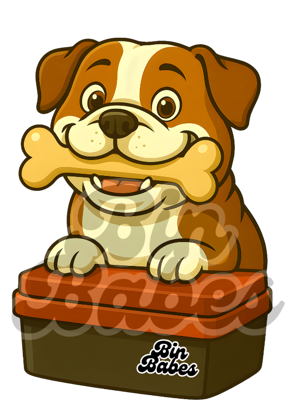Bulldog – Red Bin Sticker