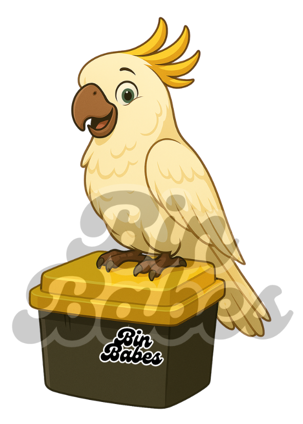 Cockatoo - Yellow Bin Sticker