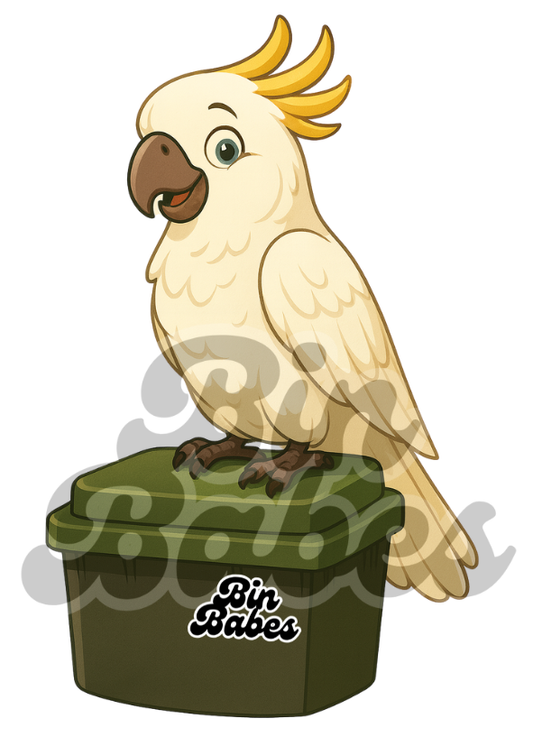 Cockatoo - Green Bin Sticker