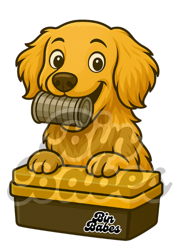 Golden Retriever- Yellow Bin Sticker