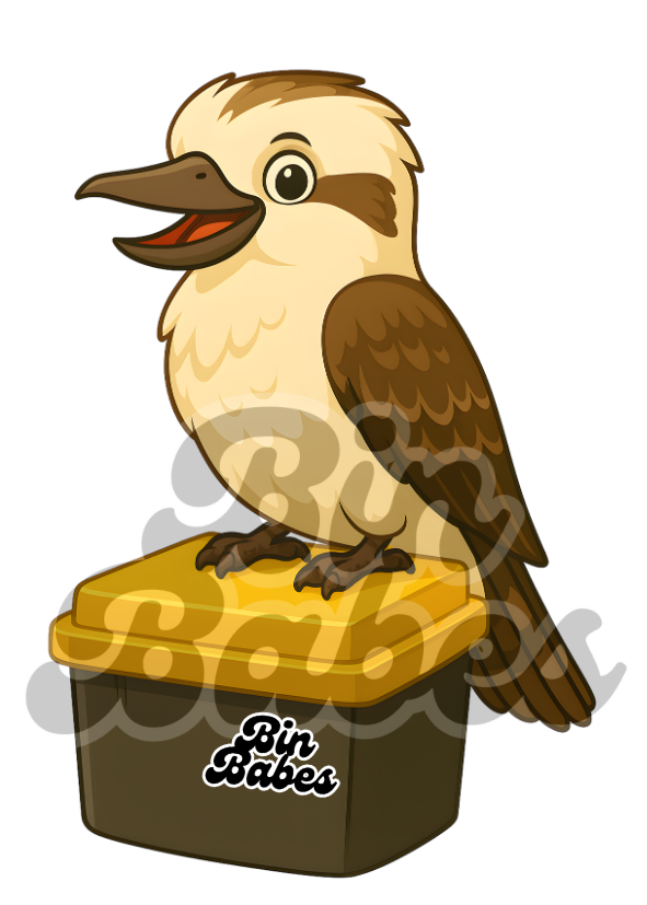 Kookaburra – Yellow Bin Sticker