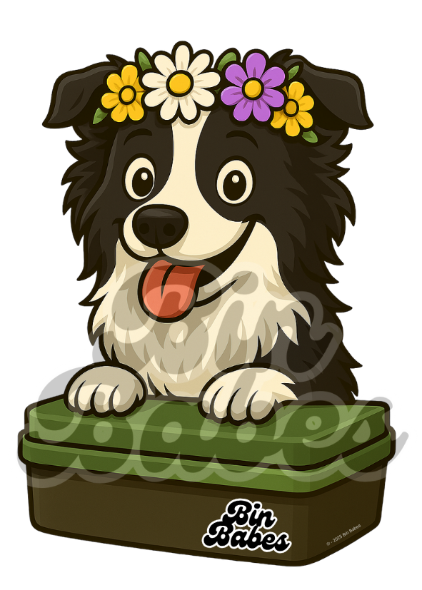 Border Collie - Green Bin Sticker