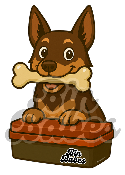 Kelpie - Red Bin Sticker