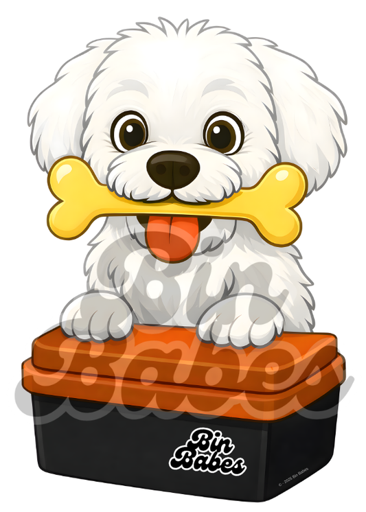 Maltese – Red Bin Sticker