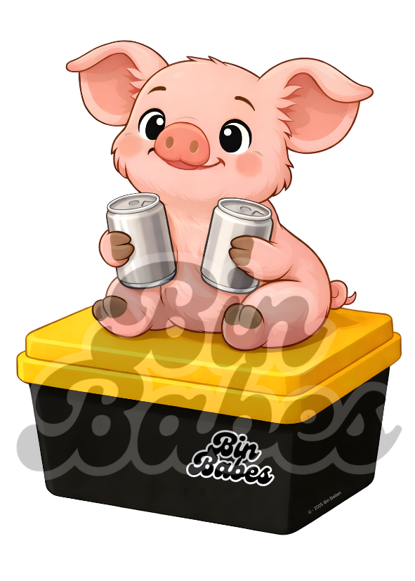 Pig – Yellow Bin Sticker