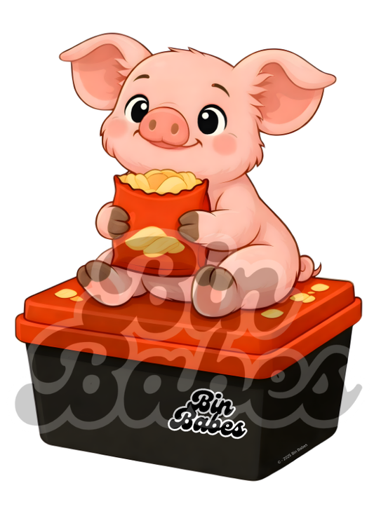 Pig – Red Bin Sticker