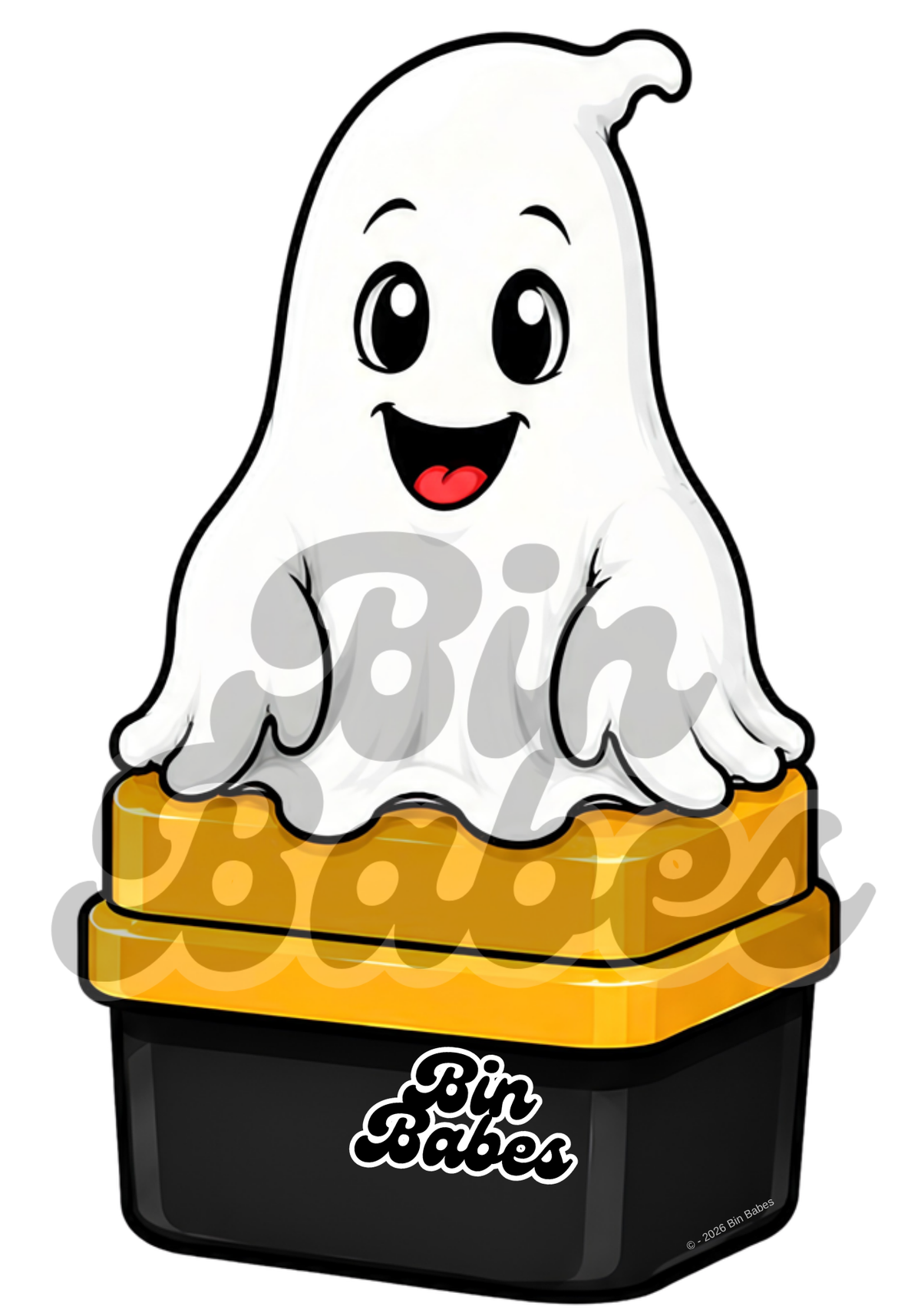 Freindly Ghost Bin Sticker