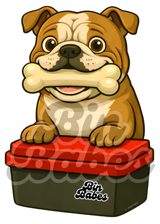 Bulldog – Red Bin Sticker