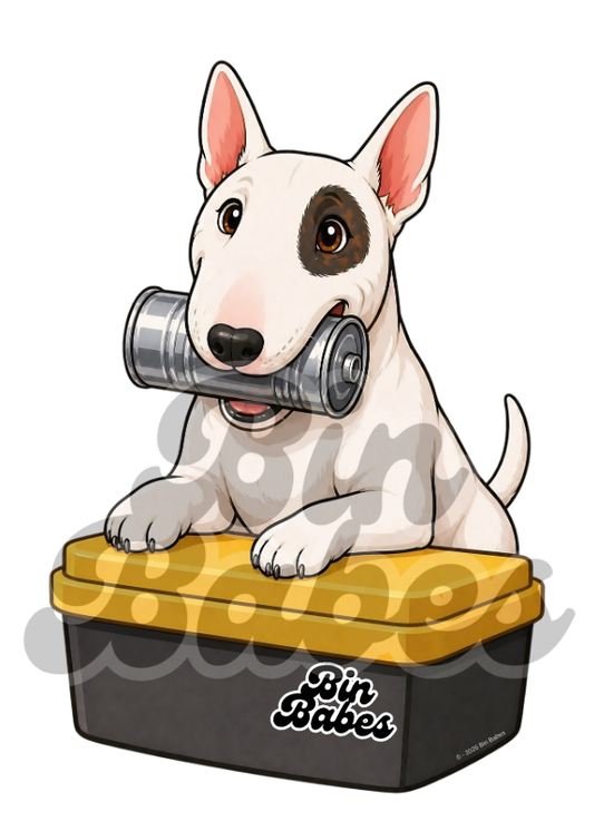 Bull Terrier – Yellow Bin Sticker