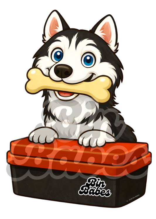 Husky – Red Bin Sticker