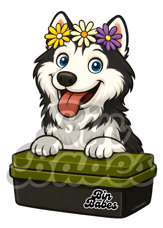 Husky – Green Bin Sticker