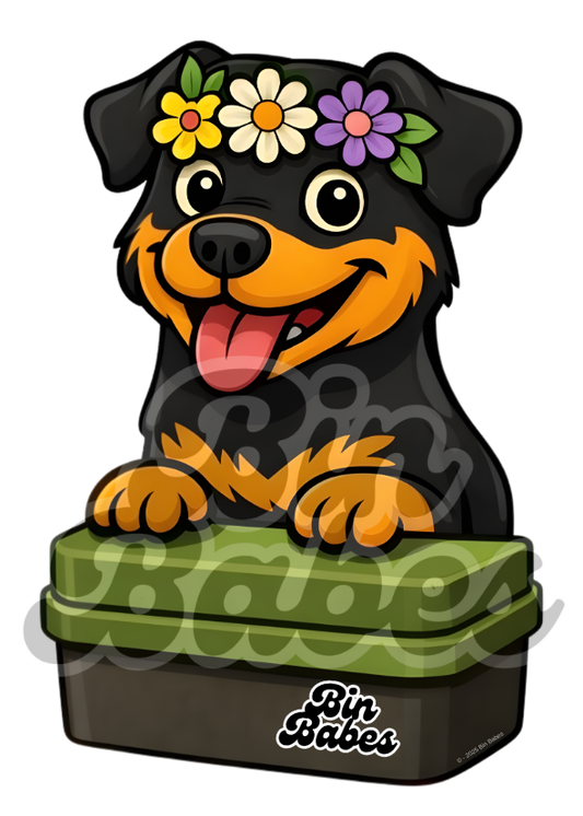 Rottweiler – Green Bin Sticker