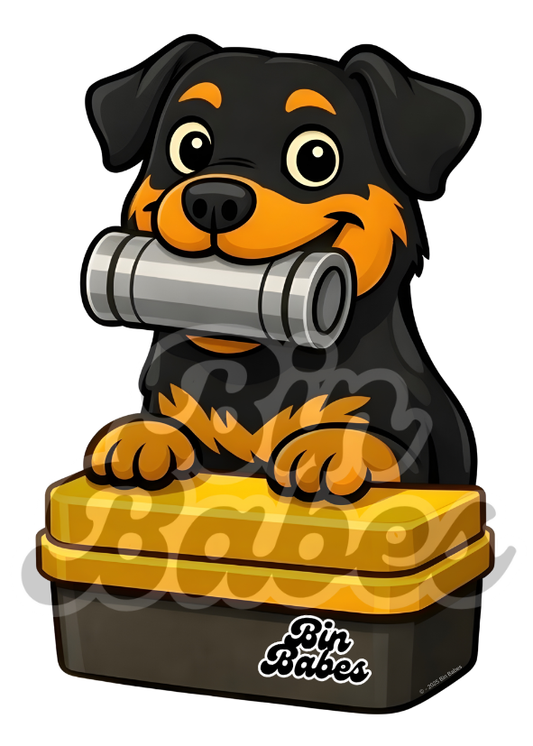 Rottweiler – Yellow Bin Sticker