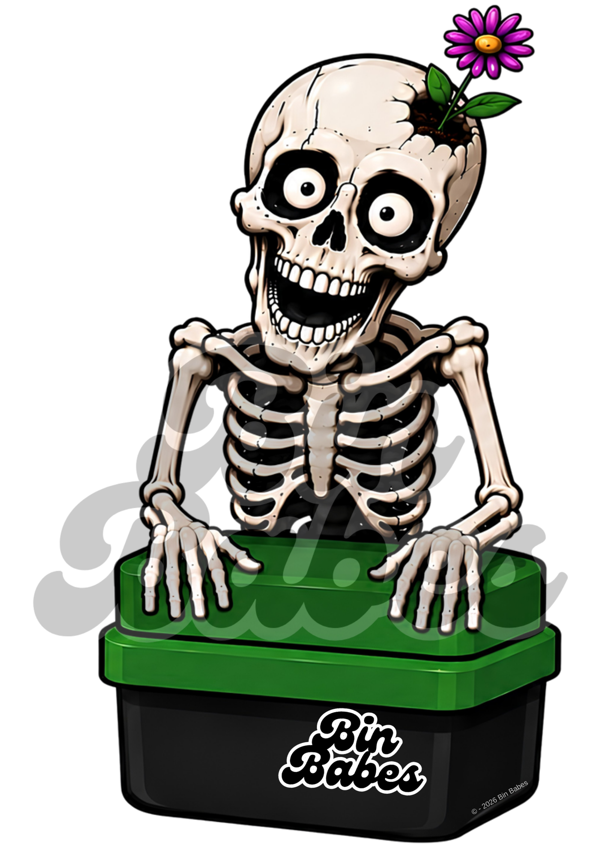 Skeleton Bin Sticker