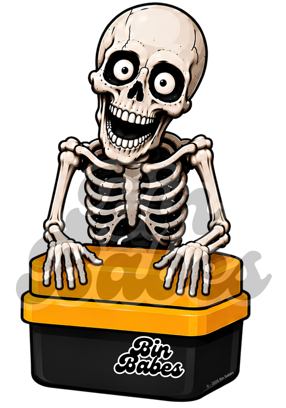 Skeleton Bin Sticker