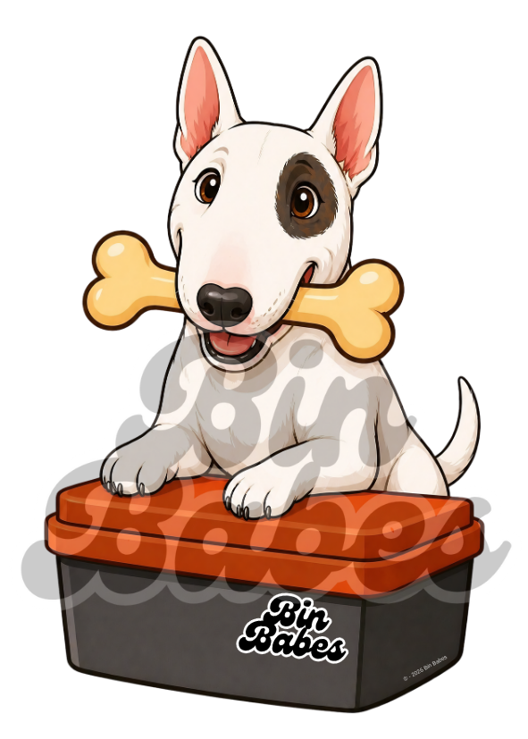 Bull Terrier – Red Bin Sticker