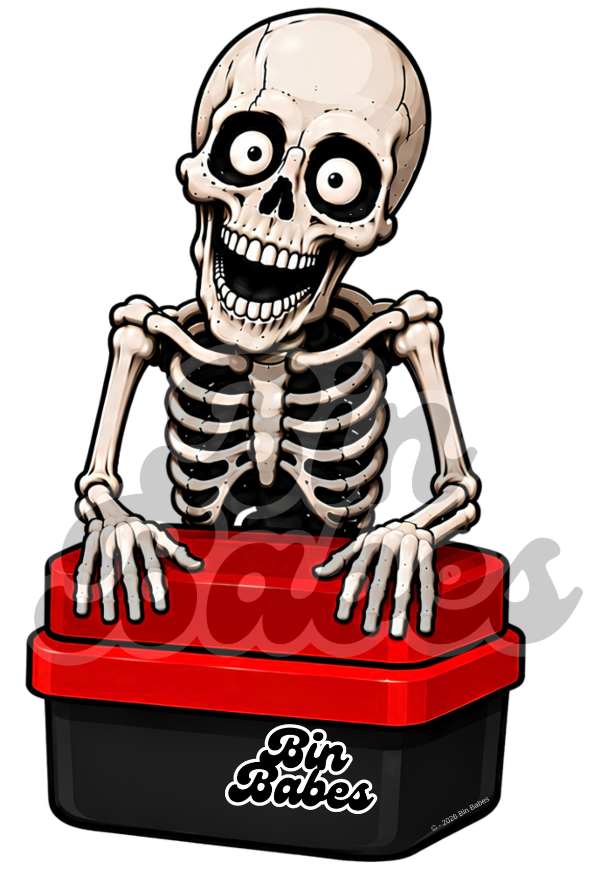 Skeleton Bin Sticker