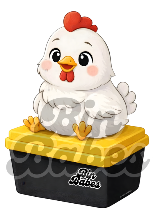 Chicken – Yellow Bin Sticker