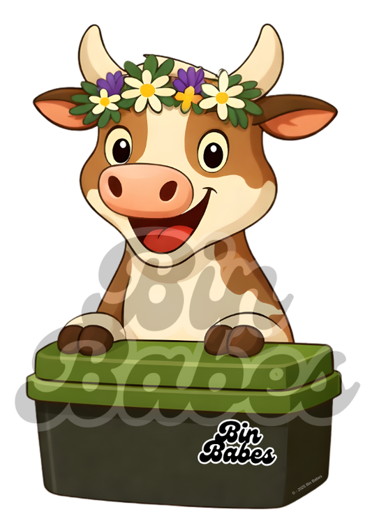 Cow – Green Bin Sticker