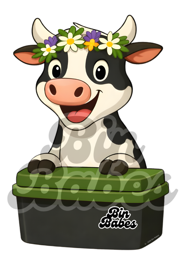 Cow – Green Bin Sticker
