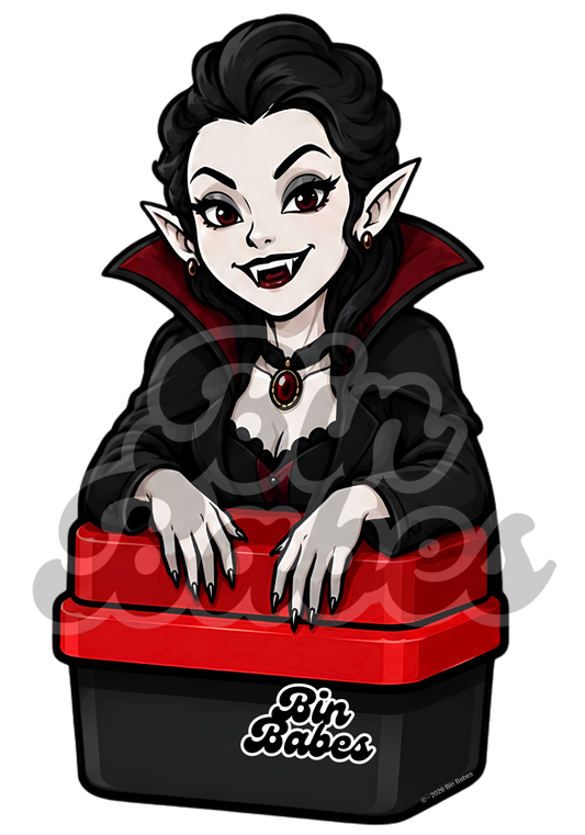 Female Vampire Bin Sticker