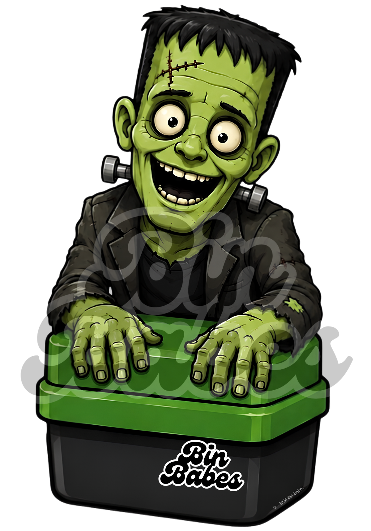 Frankenstein's Monster Bin Sticker