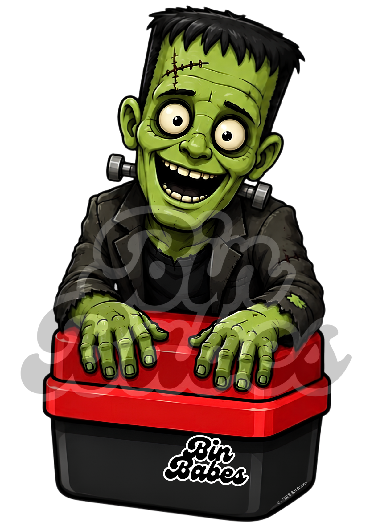 Frankenstein's Monster Bin Sticker