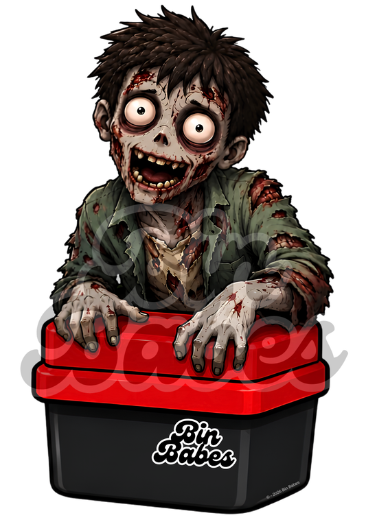 Male Zombie Bin Sticker