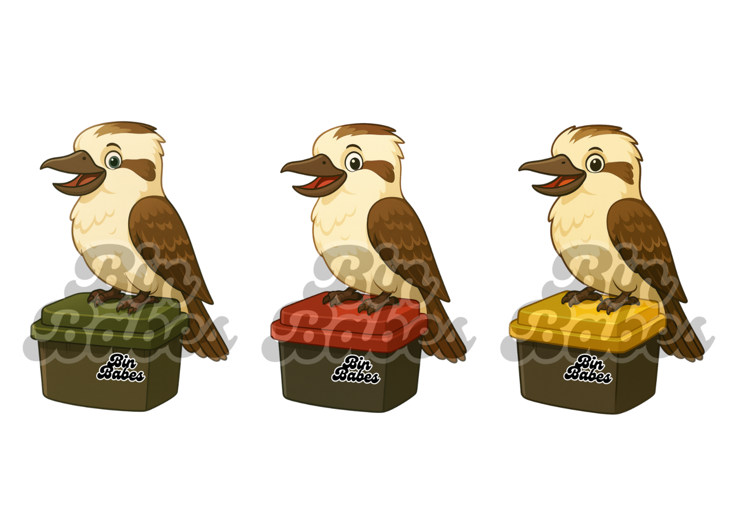 Kookaburra – Bin Sticker Trio