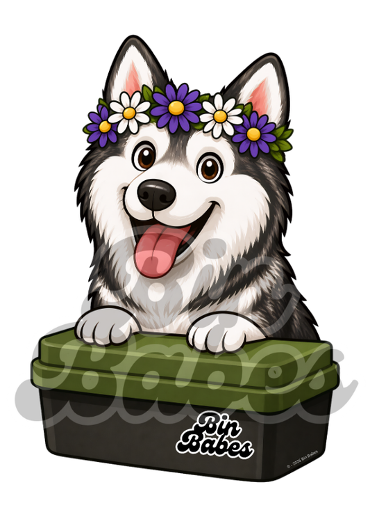 Alaskan Malamute – Green Bin Sticker
