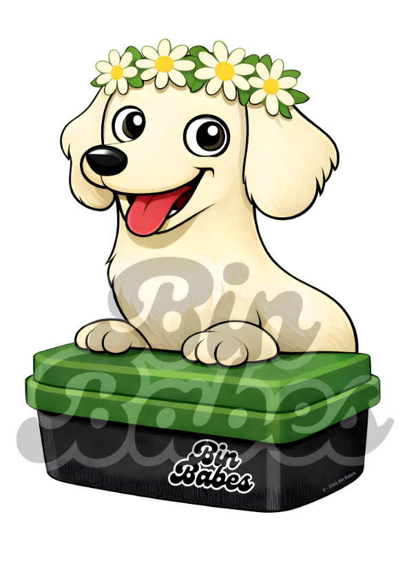Dachshund – Green Bin Sticker - Choose Your Coat Colour