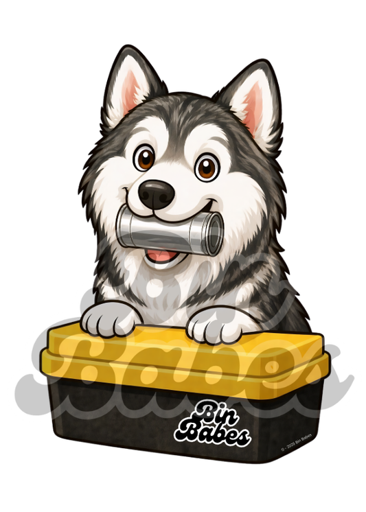 Alaskan Malamute – Yellow Bin Sticker