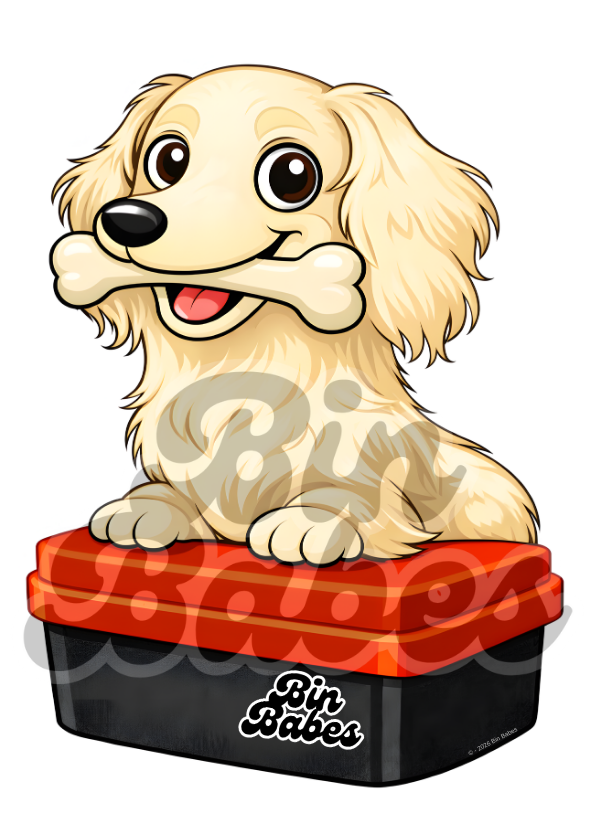 Dachshund – Red Bin Sticker - Choose Your Coat Colour