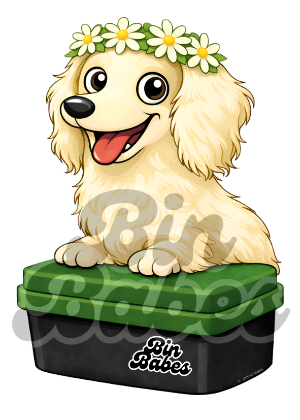 Dachshund – Green Bin Sticker - Choose Your Coat Colour