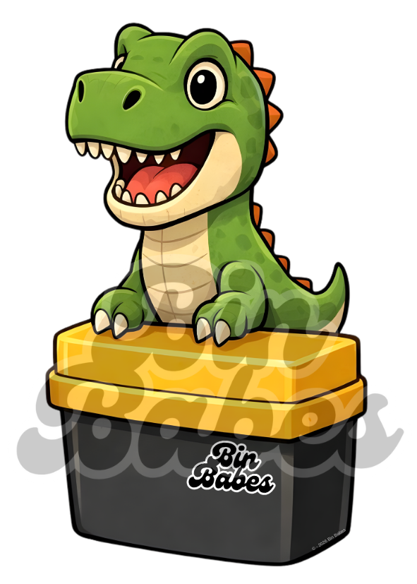 T-Rex – Yellow Bin Sticker
